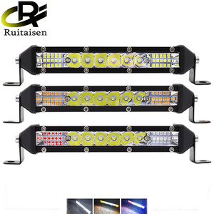 Ruitaisen 8inch Super Bright High Power Single Row Bar 24v 12v Led Slim Lights Led Truck Universal Car Headlight Bar Led Light