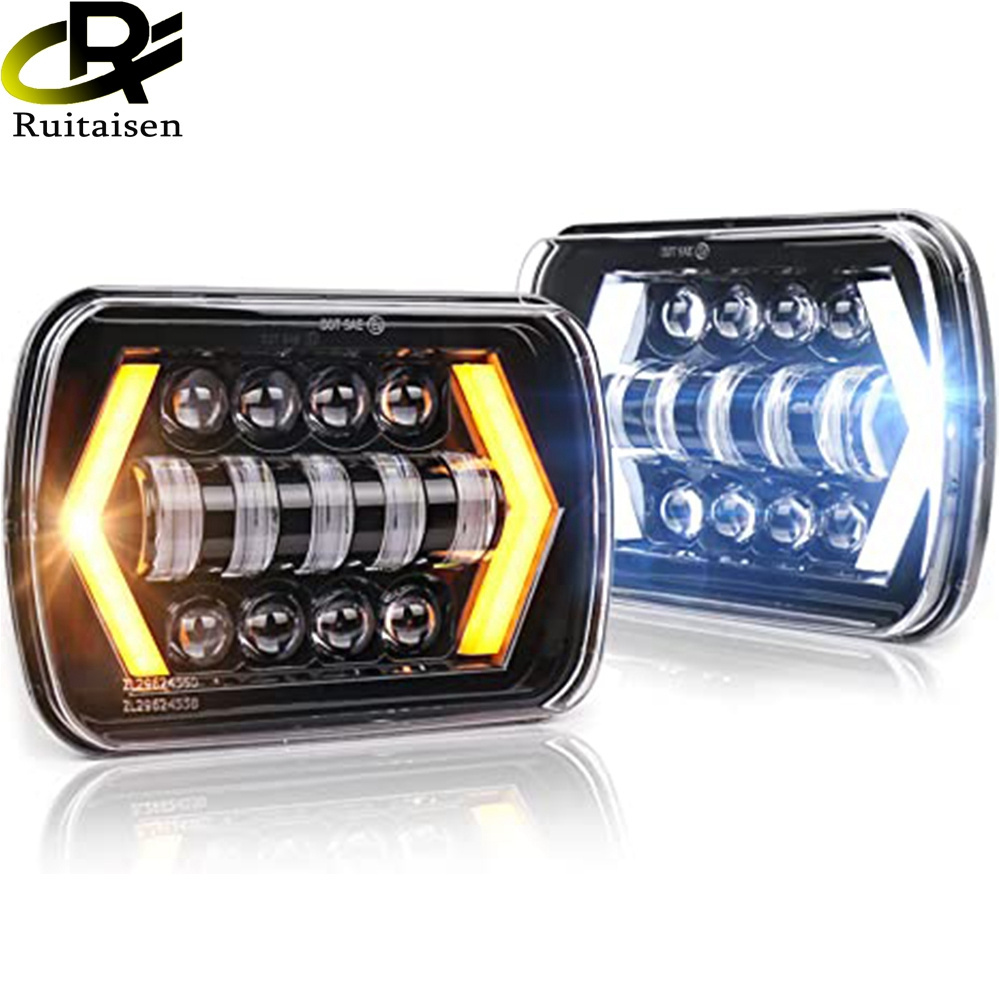 7 Inch 5*7 rangler Off-road Vehicle Modified LED Square Car Light Truck Motorcycle Tractors Headlights Car Led Headlight