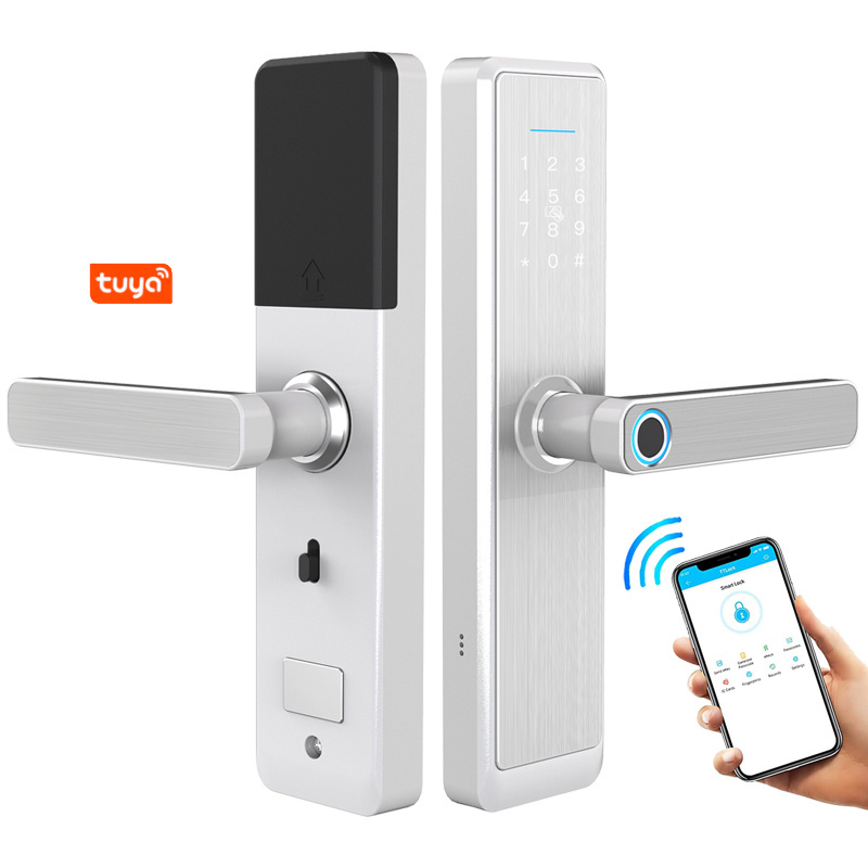 Intelligent Resort Apartment mobile control keyless biometric electronic ttlock tuya wifi digital fingerprint smart door lock