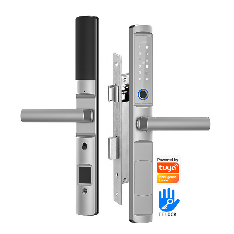 European Standard Aluminium 3585 mortise Digital Smart Door Lock Tuya App Fingrint Lock