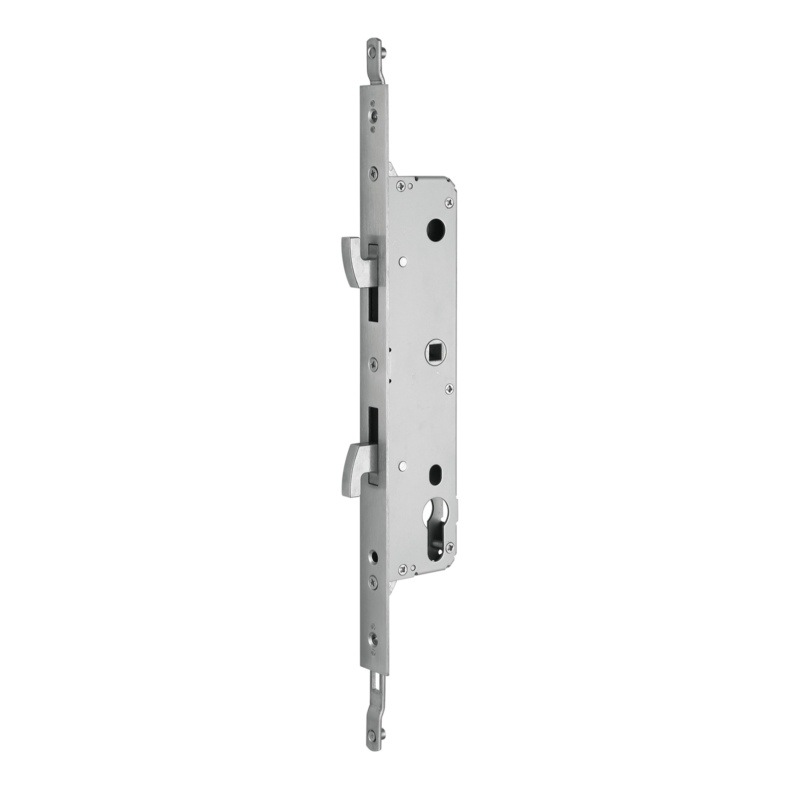 Factory price 304 stainless steel 3585 double buckle double hook Mortise Fingerprint sliding door lock body for Aluminum door