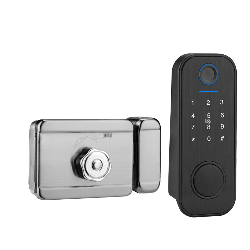 Tuya TTlock APP Controlled Double Side Cylinder Fingerprint Digital Keyless Door Lock Double Intelligent electronic Outdoor Lock