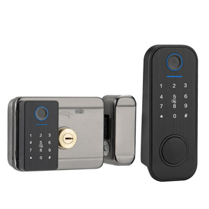 Tuya TTlock APP Controlled Double Side Cylinder Fingerprint Digital Keyless Door Lock Double Intelligent electronic Outdoor Lock