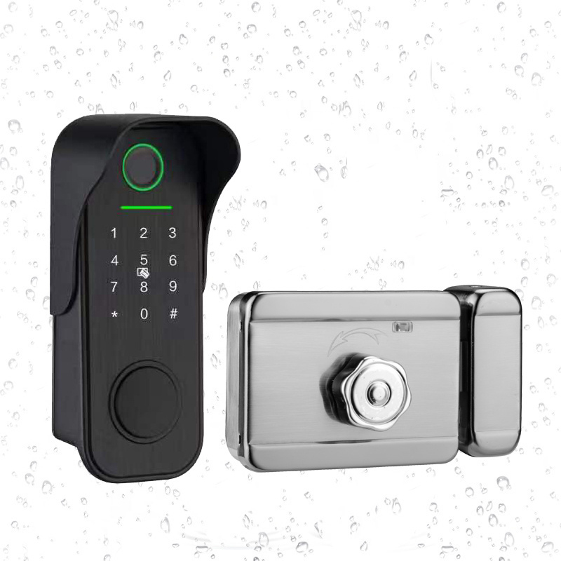 Tuya TTlock APP Controlled Double Side Cylinder Fingerprint Digital Keyless Door Lock Double Intelligent electronic Outdoor Lock