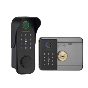 Electronic Waterproof Outdoor Smartphone remote control Automatic Digital Door Lock with Fingerprint double sided door lock