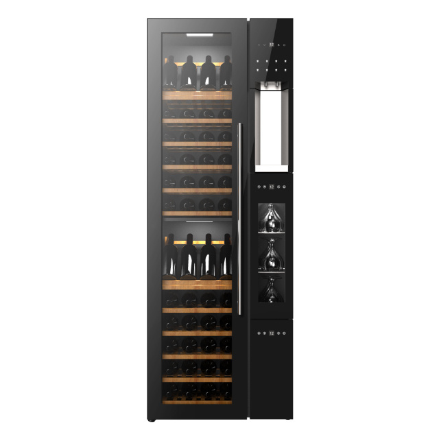 112 bottles wine cooler+wine dispenser+Wine glass disinfection cooler