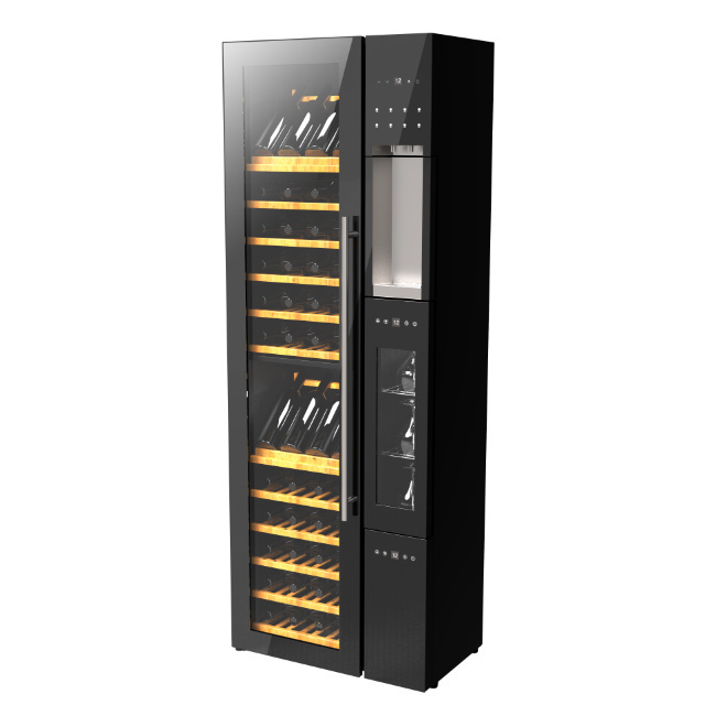 112 bottles wine cooler+wine dispenser+Wine glass disinfection cooler