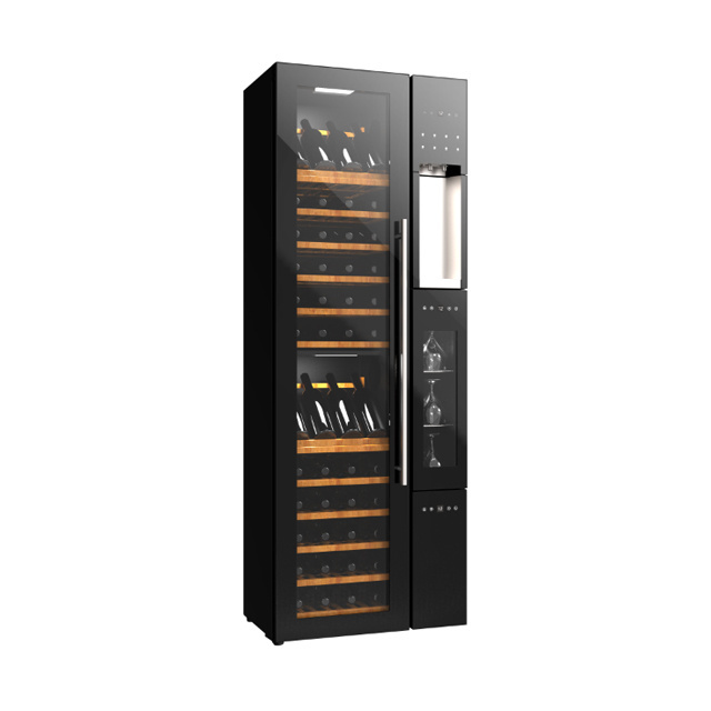 112 bottles wine cooler+wine dispenser+Wine glass disinfection cooler