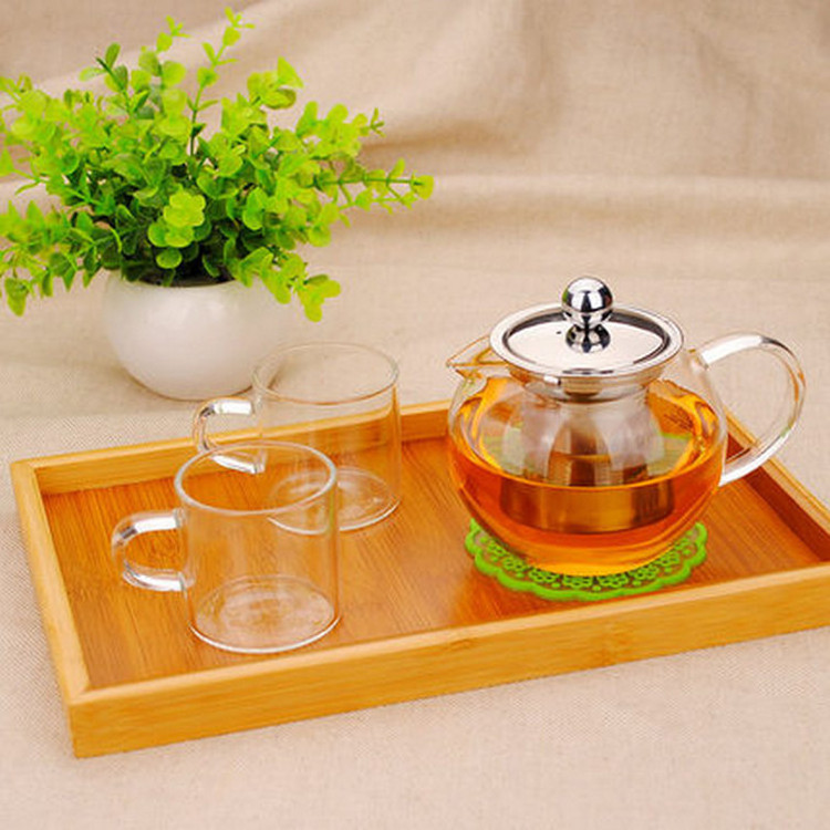 High-grade tea sets Glass Kung Fu Tea Pot with Stainless steel Strainer Lid