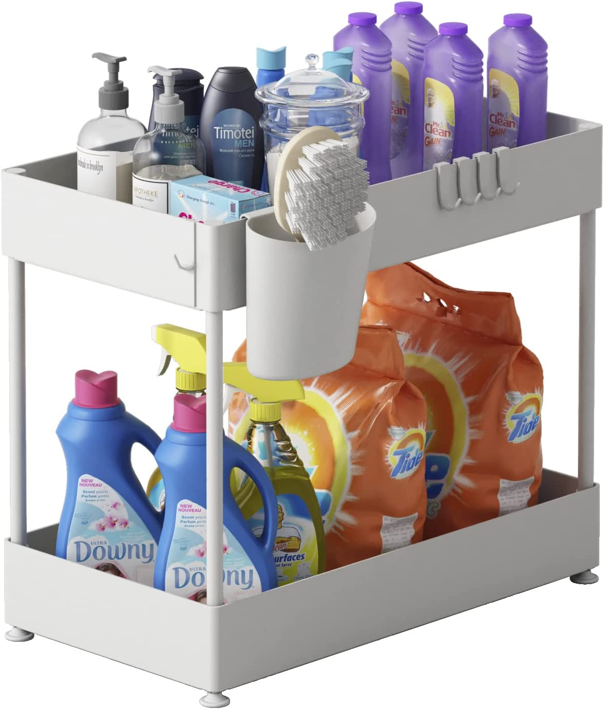 under sink storage rack shelf 2 tier removable under sink storage rack black white pink