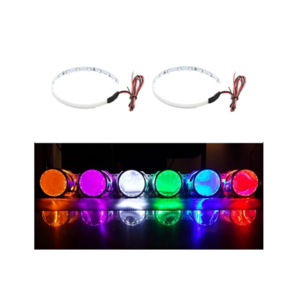 Car LED Devil Eye Daytime Running Lights RGB APP Control Demon Eyes 2.5 inch Headlights Mini Projector Lenscar Car Accessories