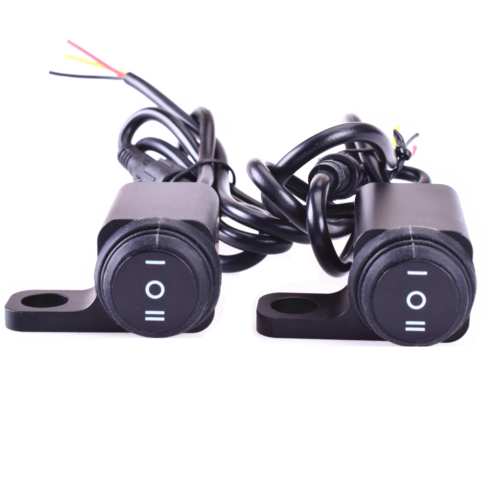 Fog Spot Light On/Off Switch Headlight Aluminium Alloy Light Switch 12V Waterproof Motorcycle Handlebar Button