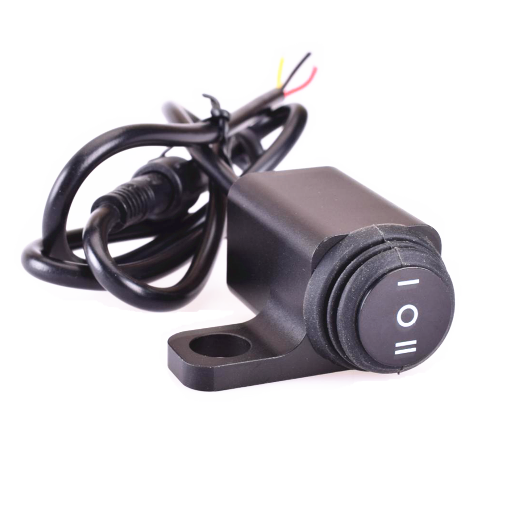 Fog Spot Light On/Off Switch Headlight Aluminium Alloy Light Switch 12V Waterproof Motorcycle Handlebar Button