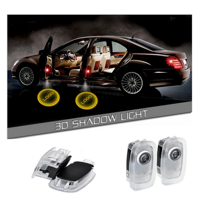 Auto car logo light 3d shadow door light courtesy laser projector Ghost door Light For ben z Class W221 AMG S500 S350 S63 S65