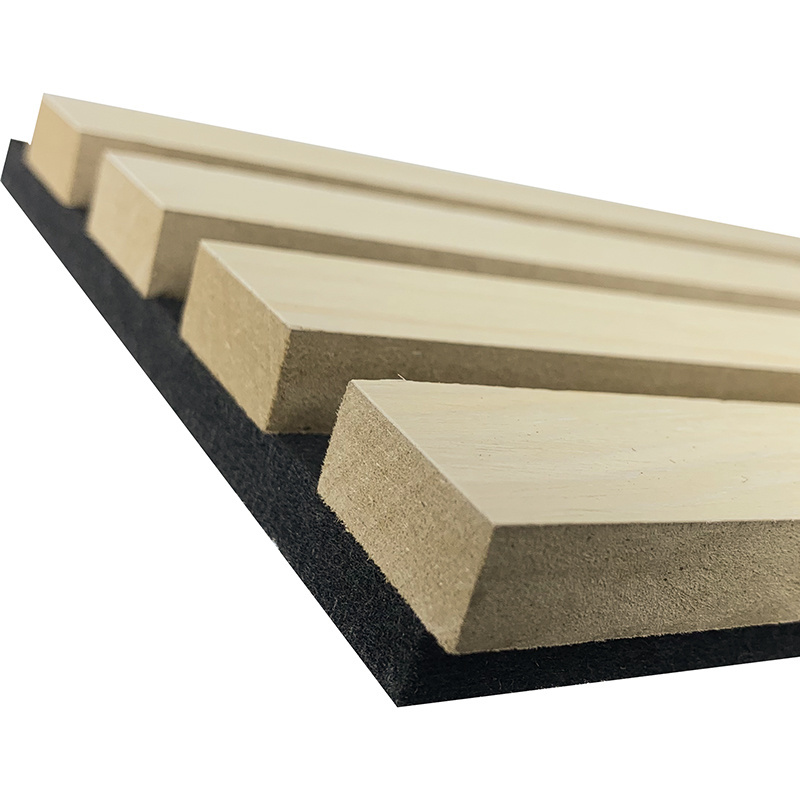 Eco-Friendly Akupanel Sound-Absorbing Real Pet Felt And Wood Wall Wood Acoustic Slat Panel