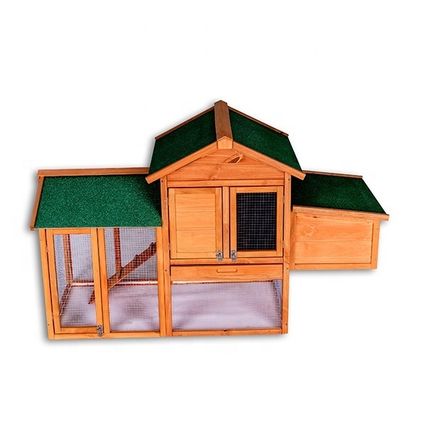 Hen Cages hot sale  High Quality Chinese  Chicken Coops for Sale Pet House Solid Wooden Chicken Coop with Box Push-up