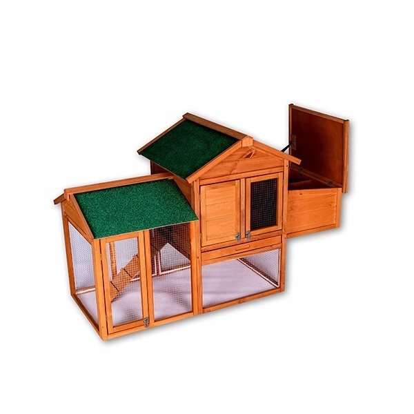 Hen Cages hot sale  High Quality Chinese  Chicken Coops for Sale Pet House Solid Wooden Chicken Coop with Box Push-up