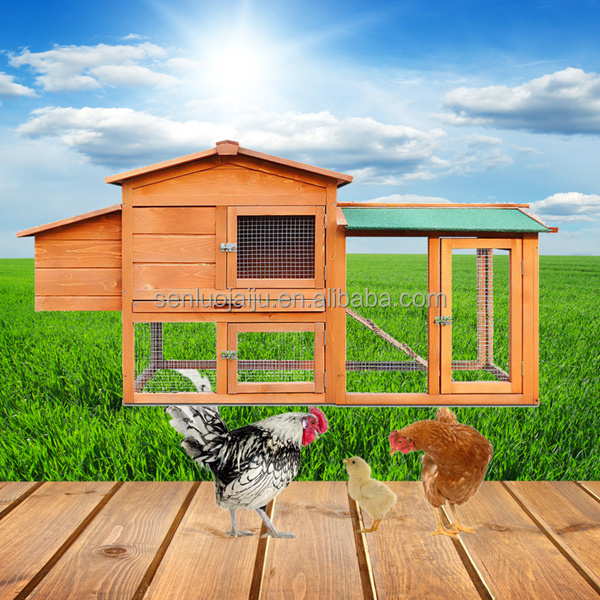 Hen Cages hot sale  High Quality Chinese  Chicken Coops for Sale Pet House Solid Wooden Chicken Coop with Box Push-up