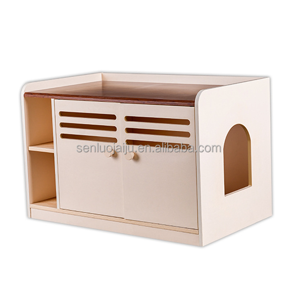 Modern Wood Dog Crate Dog Furniture Indoor Outdoor Dog Kennel Pet House Wood Animal Cage with Door