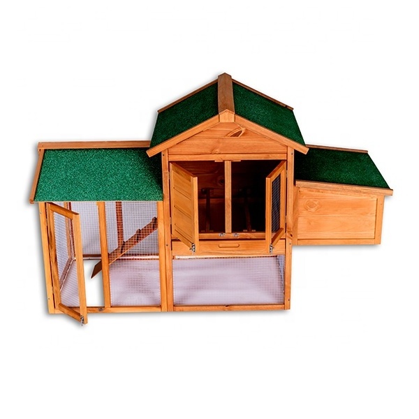 Hen Cages hot sale  High Quality Chinese  Chicken Coops for Sale Pet House Solid Wooden Chicken Coop with Box Push-up