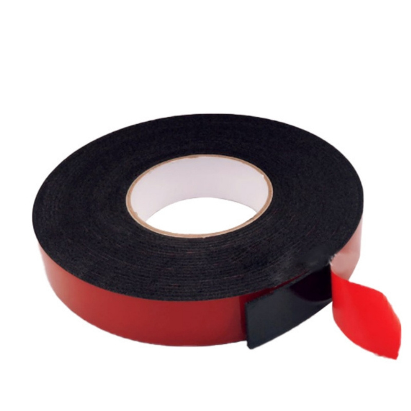 Custom Automotive Foam Tape Waterproof Sealant Hook Glue Red Film Black PE Foam Double Sided Tape