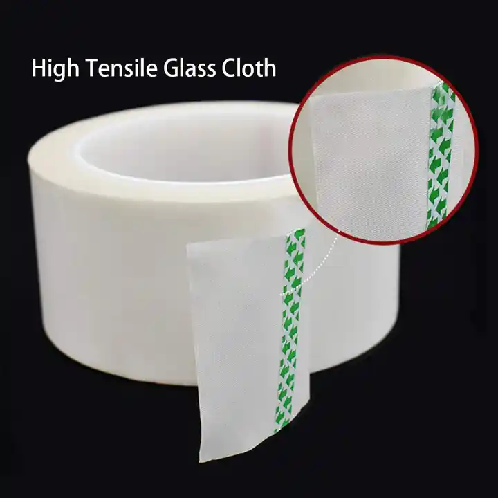 Self Adhesive High Temperature Resistant Powder Coating Backing Pipe Fixing Glass Fiber Tape