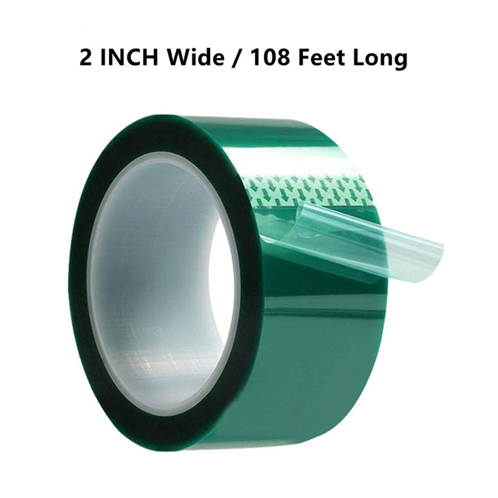 3Inch 60 Meter Custom Or Standard Waterproof Adhesive High Temperature Silicone Green PET Polyester Tape