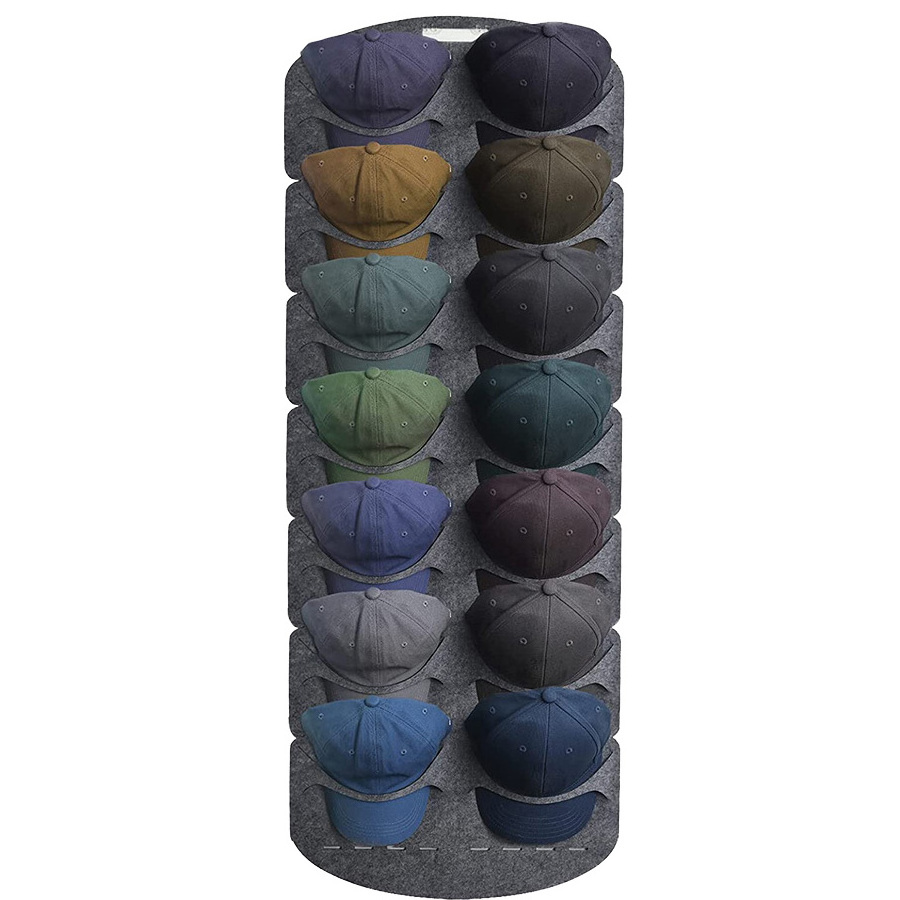 Hat Display Rack Storage Felt Hat Rack with 28 Pocket Hat Display Holder Hat Organizer for for Door, Wall, Closet