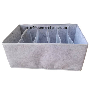 Foldable felt Drawer Clothes Storage Organizer  Wardrobe Clothes Organizer with dividers for Jeans Leggings and T-shirt