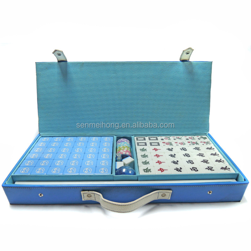 Factory custom Promotion Gift / Traveling engraved mahjong set