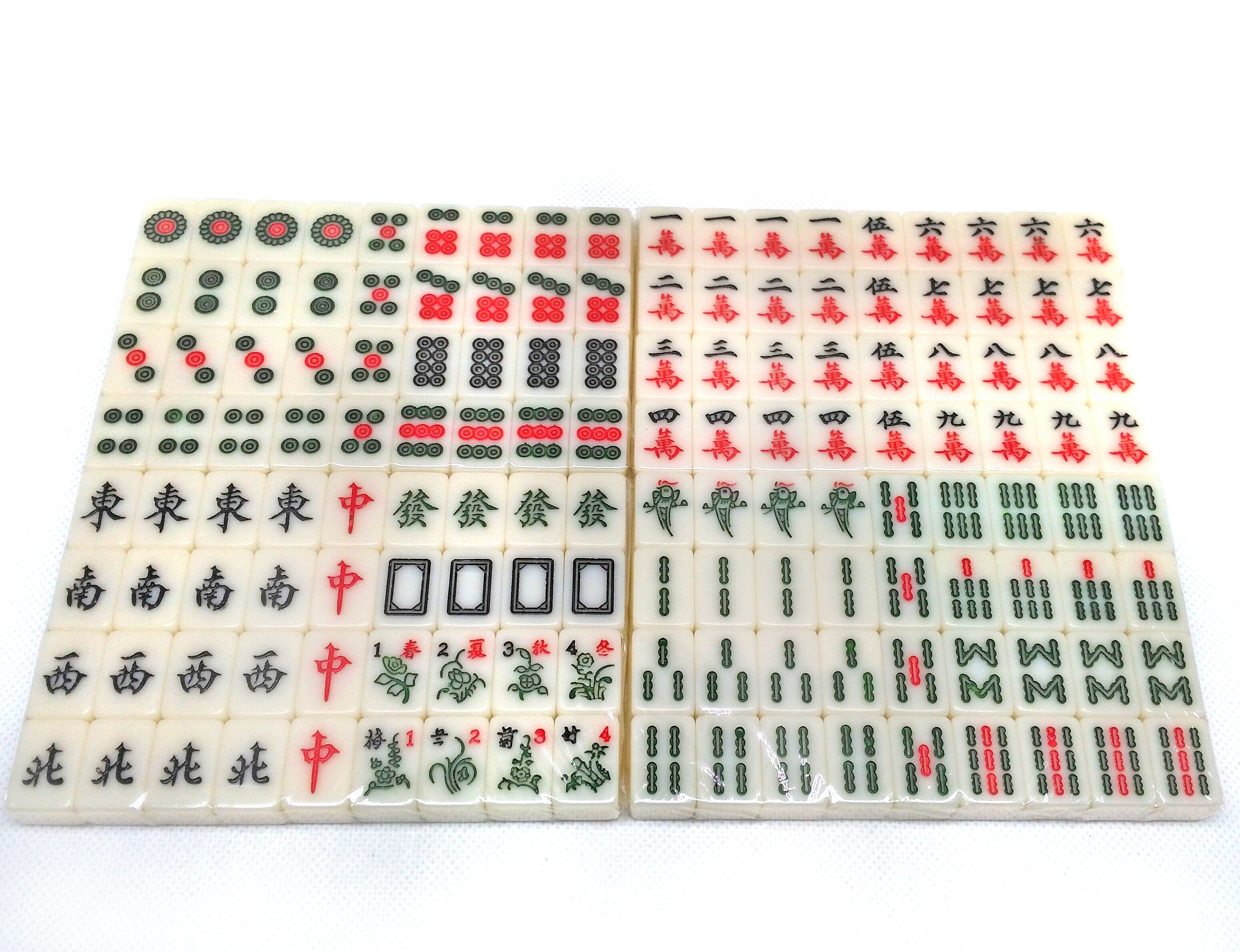 Melamine 20 mm Chinese Mahjong ivory color  Manufacture Custom High Quality Travel Acrylic Mahjong Set