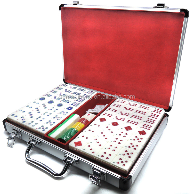 Factory custom Promotion Gift / Traveling engraved mahjong set