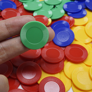 Plastic/Acrylic Transparent Color Counting Chips Discs for Board Game 22*2mm of size