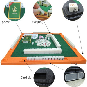 Hot Product Newest Chinese Traditional Mahjong Games with Folding Table  Mini 144 Mahjong Tile Set Game Set