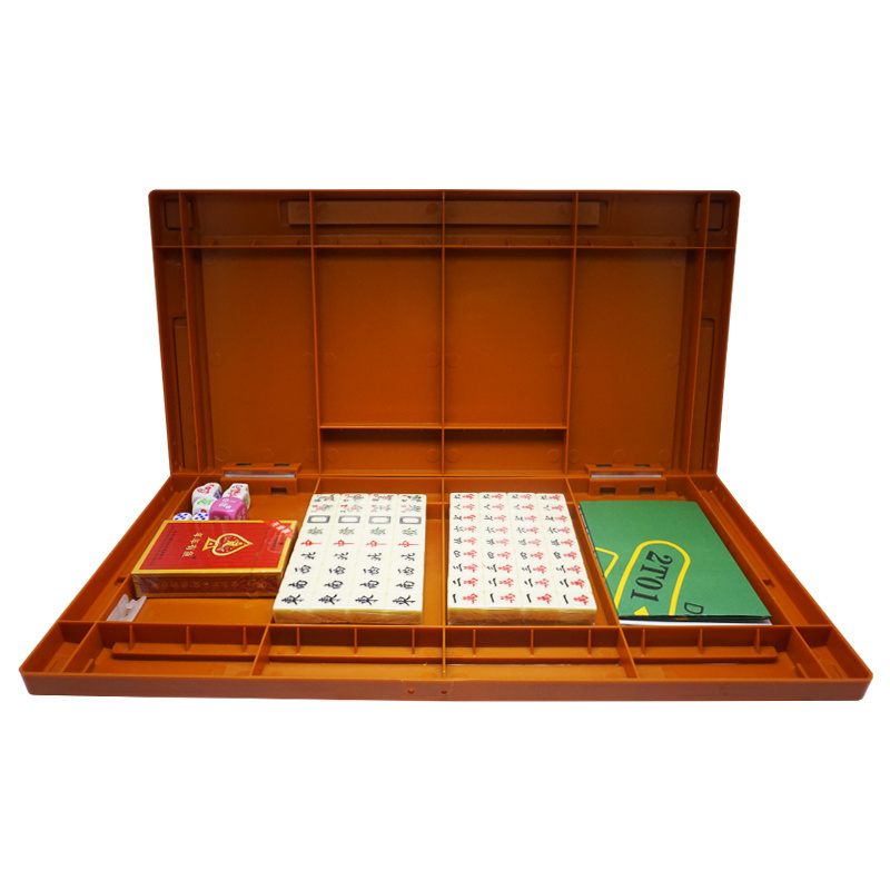 READY STOCK 4 Players Chinese Travel Kit Mini Mahjong Set 6 IN 1 Come With Table Portable Mahjong Set 144tiles