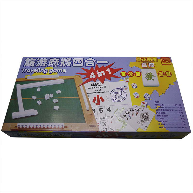 mini real mah jongg 144 Tile  18x13x8mm mahjong Game Set Portable with Foldable Gaming Chinese Mahjong Table Game