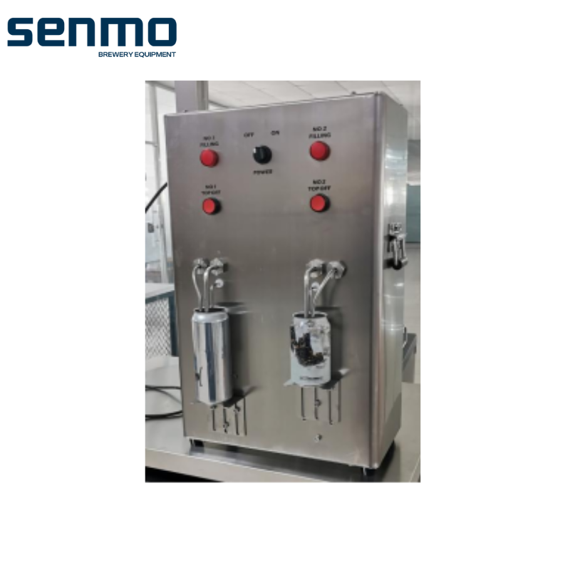 Beer carbon beverage gas water can filler semi filling machine