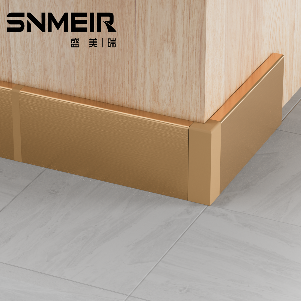 Senmry Wall Edge Mounted Skirting Line Office Flooring Wall Trim Aluminum Skirting