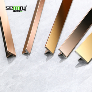 Tile Profiles Colorful decorative metal stainless steel wall T Shape Tile Edge Trim Corner