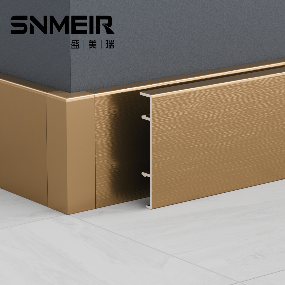 Senmry Wall Edge Mounted Skirting Line Office Flooring Wall Trim Aluminum Skirting