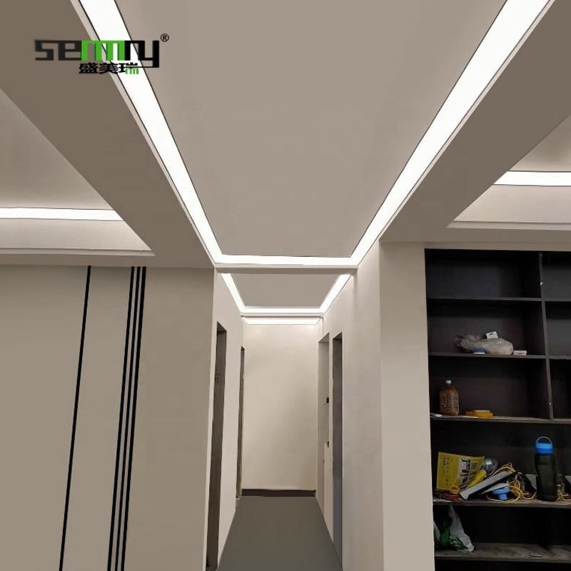 Luminous led aluminium profile for top ceiling channels extrusions corner profile light LED strip cove lighting