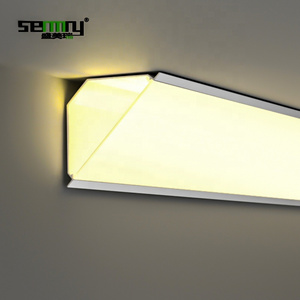 Luminous led aluminium profile for top ceiling channels extrusions corner profile light LED strip cove lighting