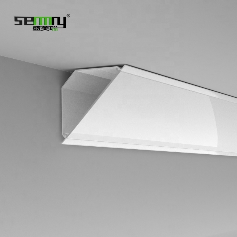 Luminous led aluminium profile for top ceiling channels extrusions corner profile light LED strip cove lighting