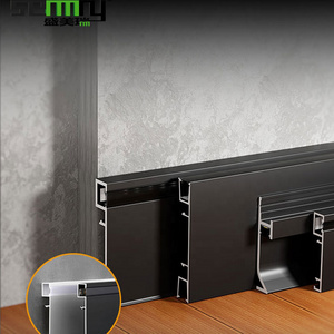 Free sample Aluminium Alloy Baseboard Wall Flooring LED Skirting Board aluminum led baseboard lighting skirting led floor lights