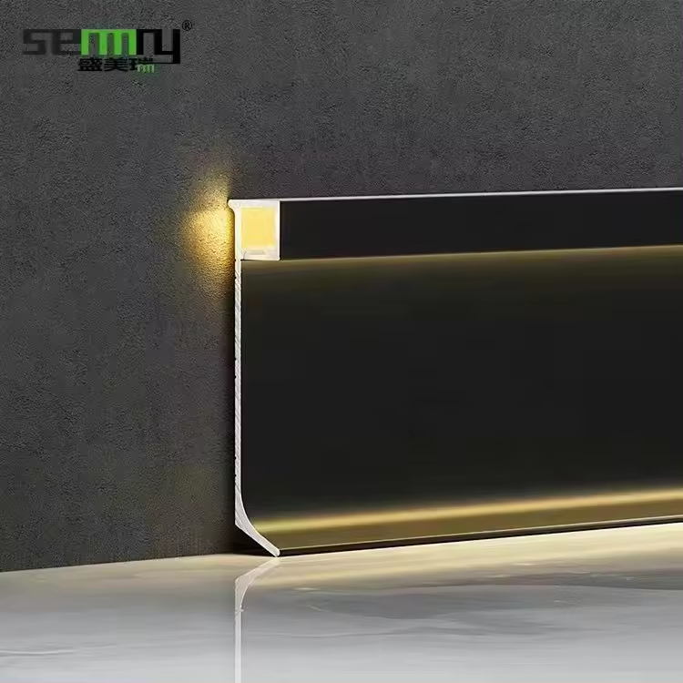 New design floor skirting board with led lighting aluminium wall skirting baseboard