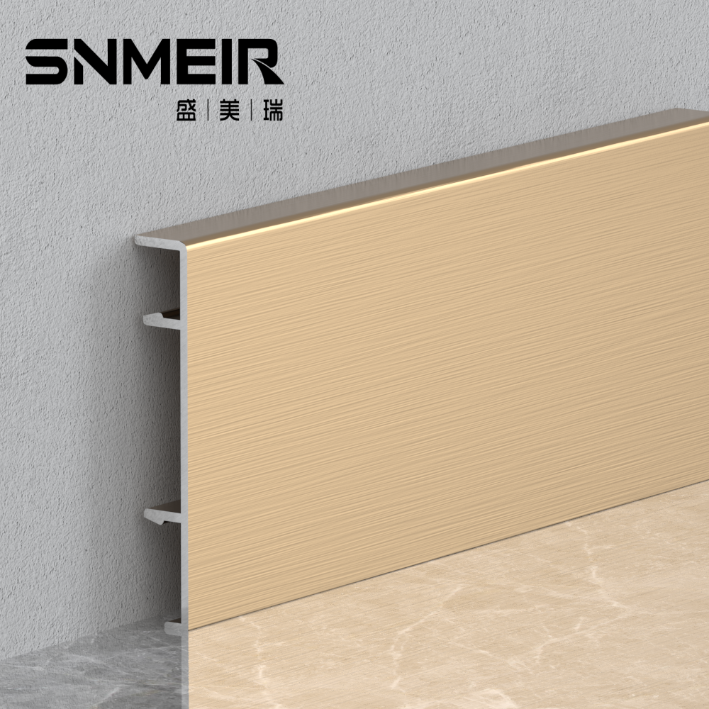 Senmry Wall Edge Mounted Skirting Line Office Flooring Wall Trim Aluminum Skirting