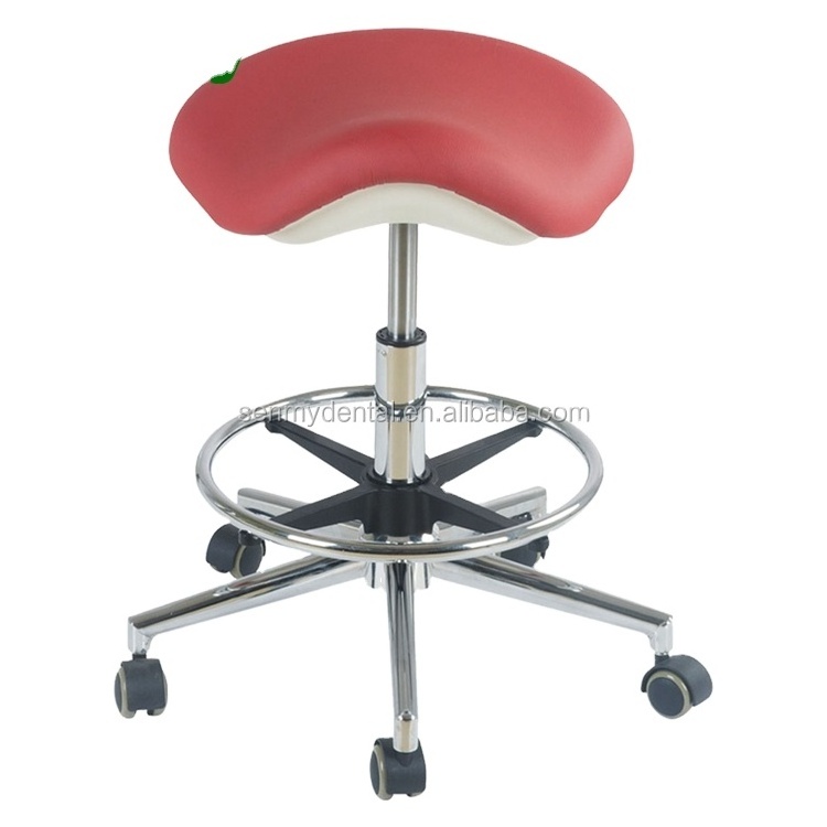 S303 Adjustable Luxury Ergonomic Dental Doctor Assistant Stool Saddle Chairs Dentist Seat