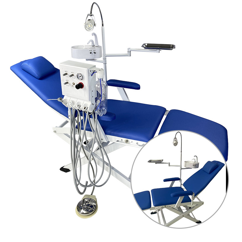 C016 Dental Folding Chair Dental Portable Mobile Chair Unit Folding Chair with Turbine Unit