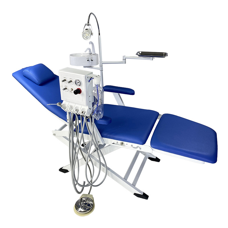 C016 Dental Folding Chair Dental Portable Mobile Chair Unit Folding Chair with Turbine Unit