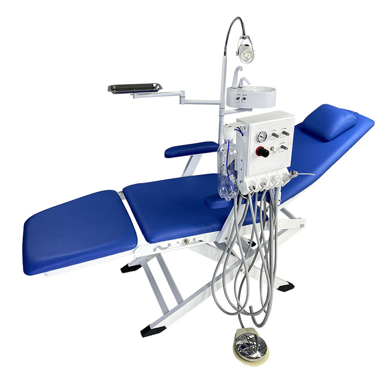 C016 Dental Folding Chair Dental Portable Mobile Chair Unit Folding Chair with Turbine Unit